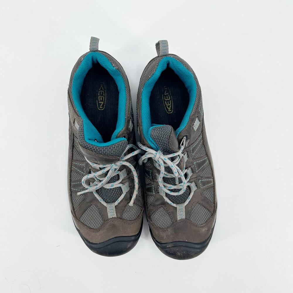 KEEN Palisades Hiking Trail Shoes 8 Brown Teal Lace Up Outdoor Walking Sneakers - Picture 3 of 11